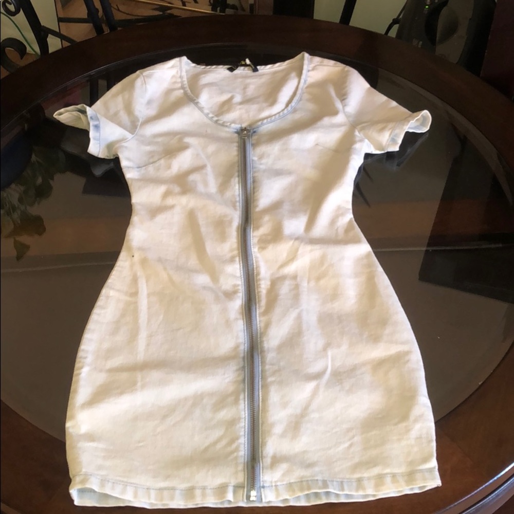 Stretchy Jean Material Dress